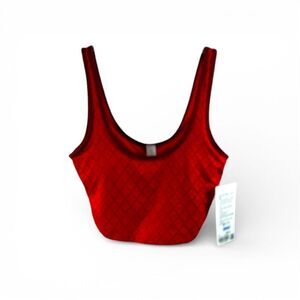 Lululemon NWT Textured Mesh Tennis Tank in Red Size S